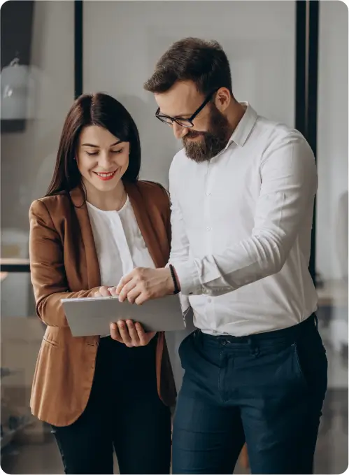 man-and-woman-working-together man and woman working together