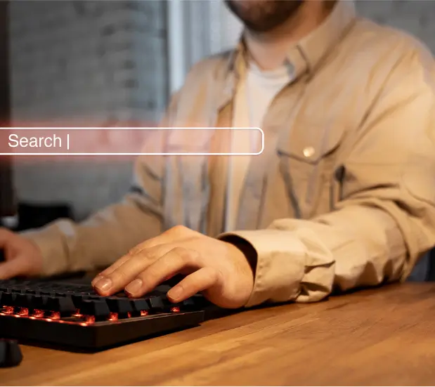 person-on-computer-using-search-bar person on computer using search bar